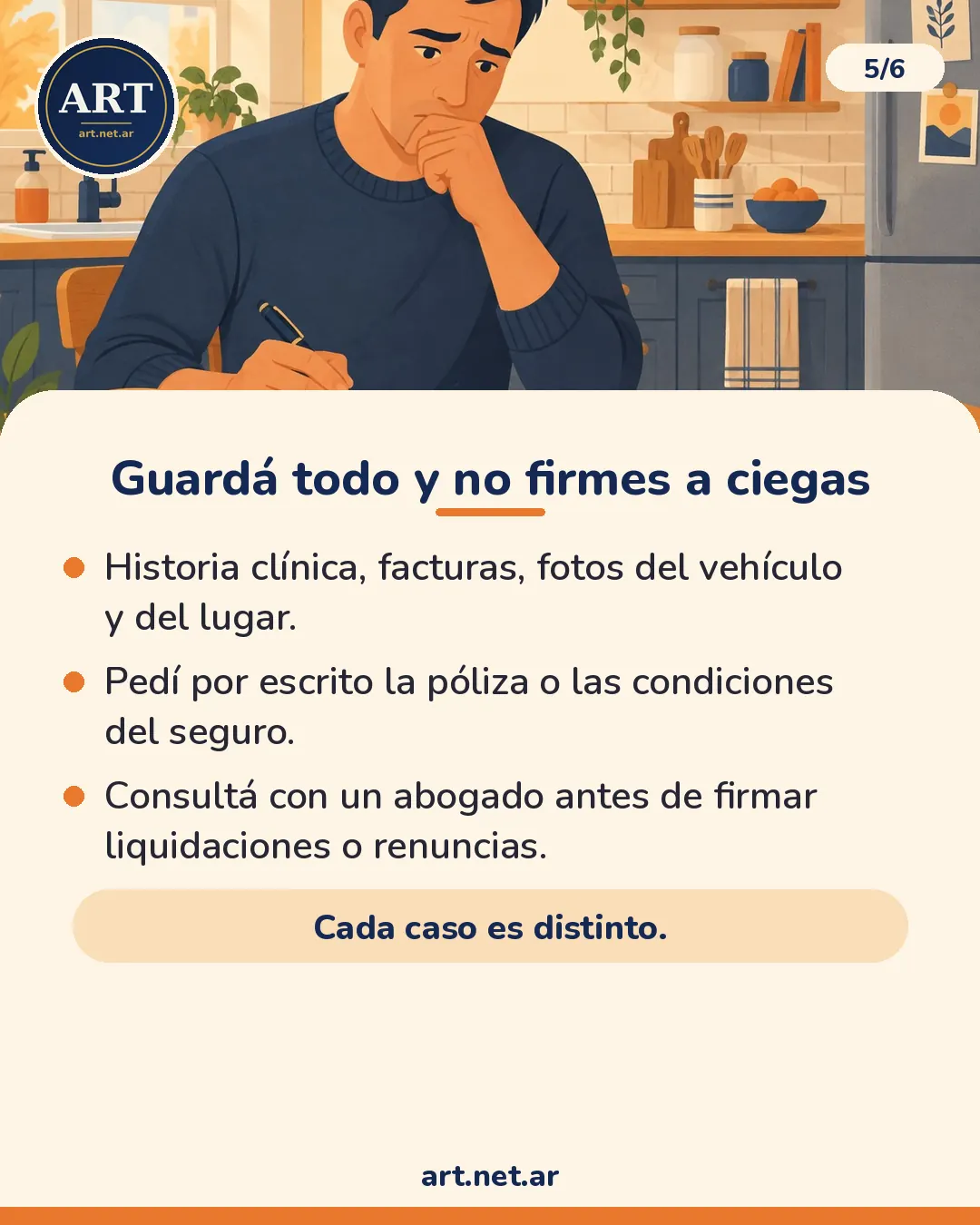 Guardá todo y no firmes a ciegas: historia clínica, facturas, fotos, póliza por escrito y consulta con un abogado